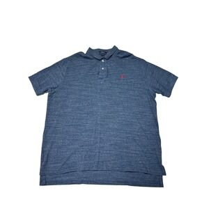 Polo Ralph Lauren Classic Fit Blue Heathered Short Sleeve Polo Shirt XXL